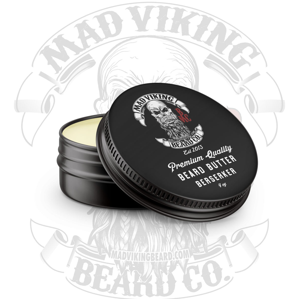 Mad Viking Berserker Beard Butter Round 4 ounce tin