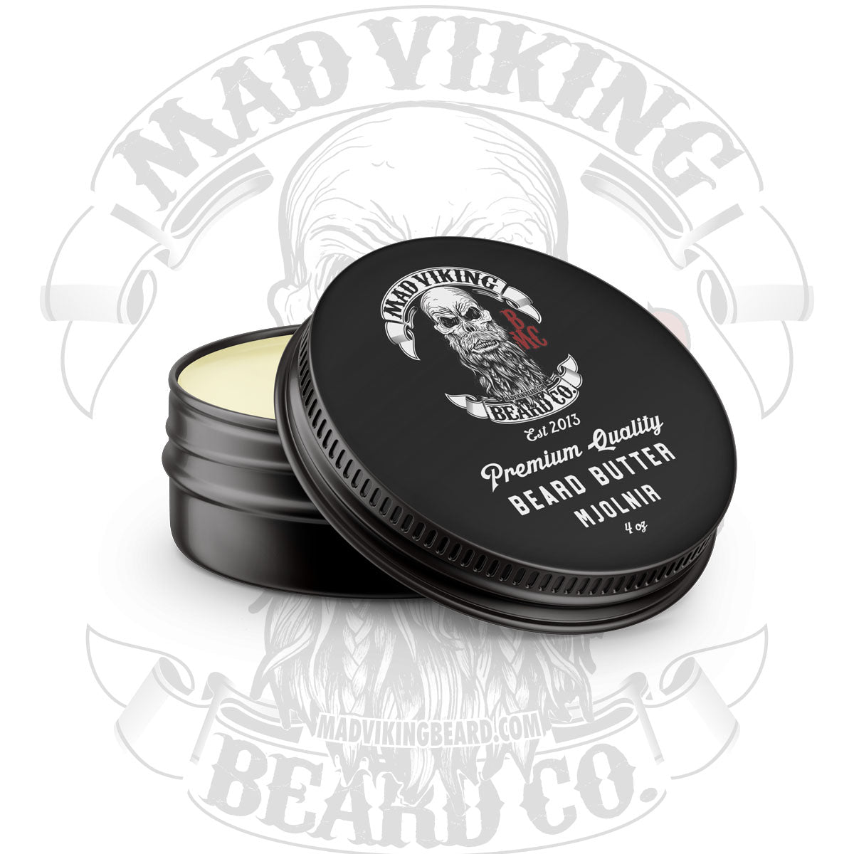 Mad Viking Mjolnir Beard Butter 4 ounce round tin