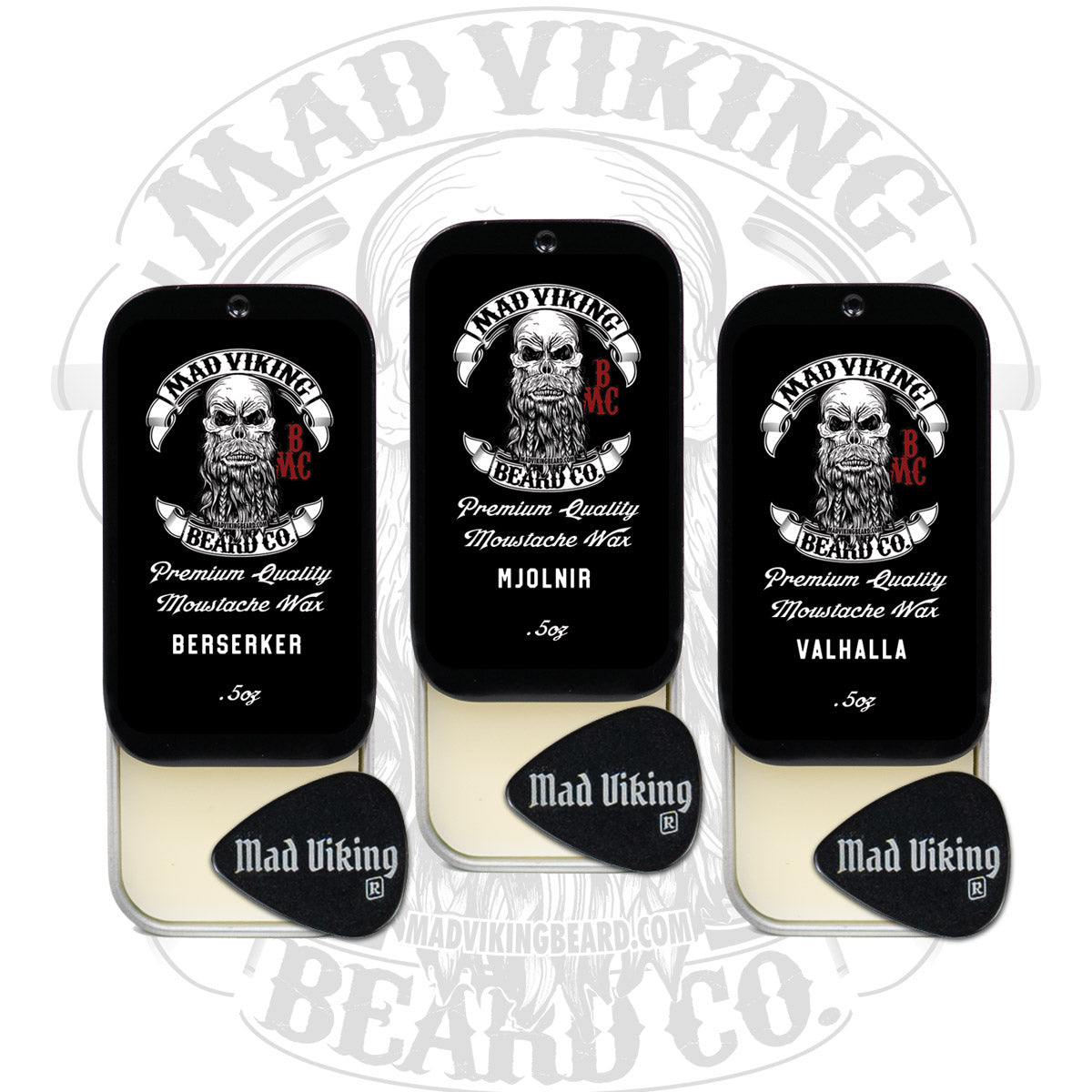 MAD VIKING MOUSTACHE WAX 3 PACK