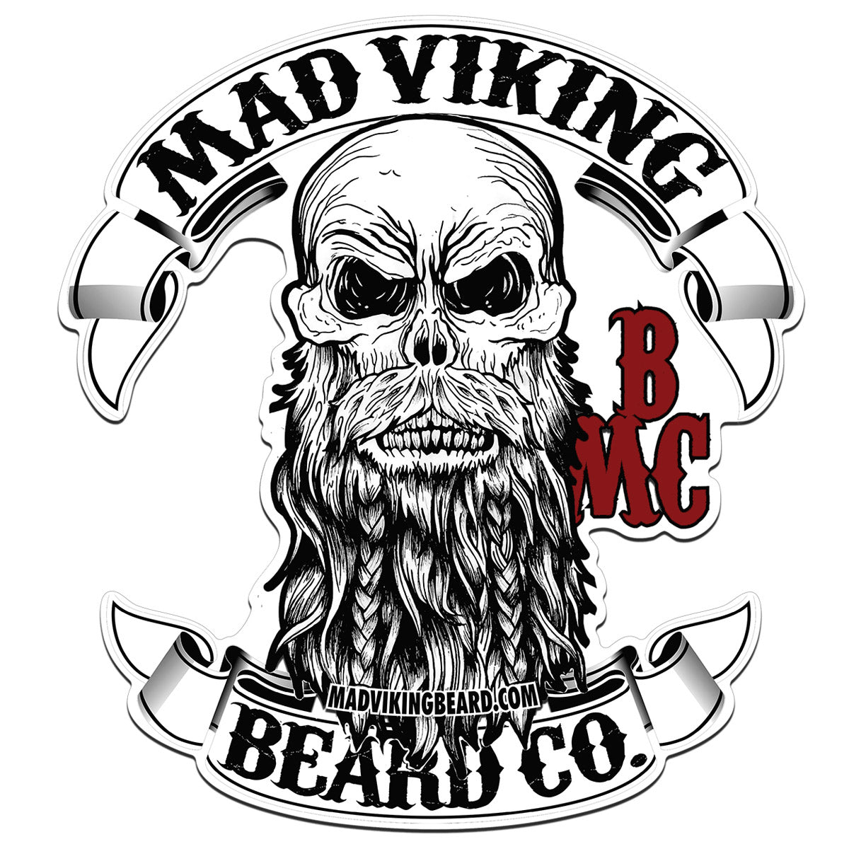 Mad Viking Logo Sticker 11"x12"